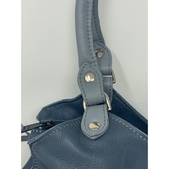 Cuir & Terre two tone Leather shoulder bag matching coin purse Made in France - Picture 5 of 16